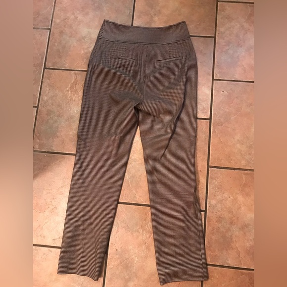 Rebecca Taylor Houndstooth crop style office pant four button high rise pants - Picture 5 of 6